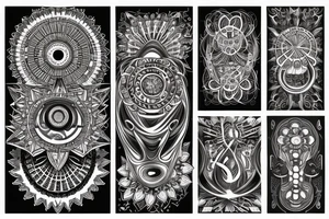 music mandala tattoo idea