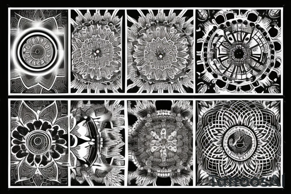 music mandala tattoo idea
