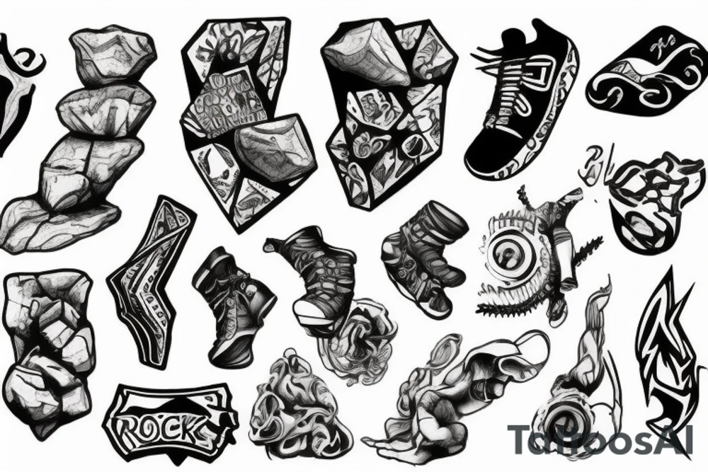 Rock climbing tattoo idea