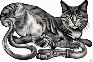 Ryan renolds riding a cat tattoo idea