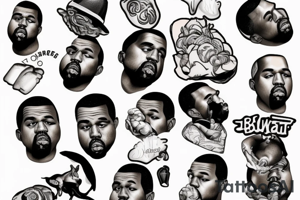 kanye farting in a biscuit tattoo idea