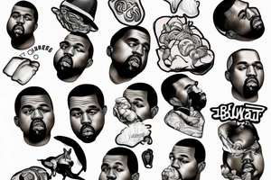 kanye farting in a biscuit tattoo idea