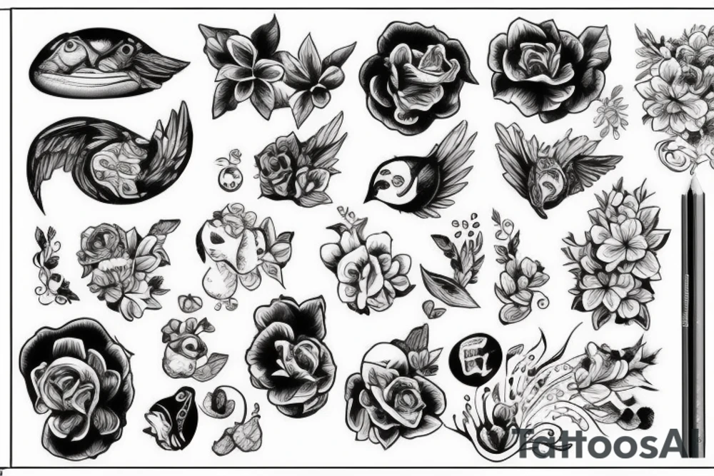 скелет с крыльями tattoo idea