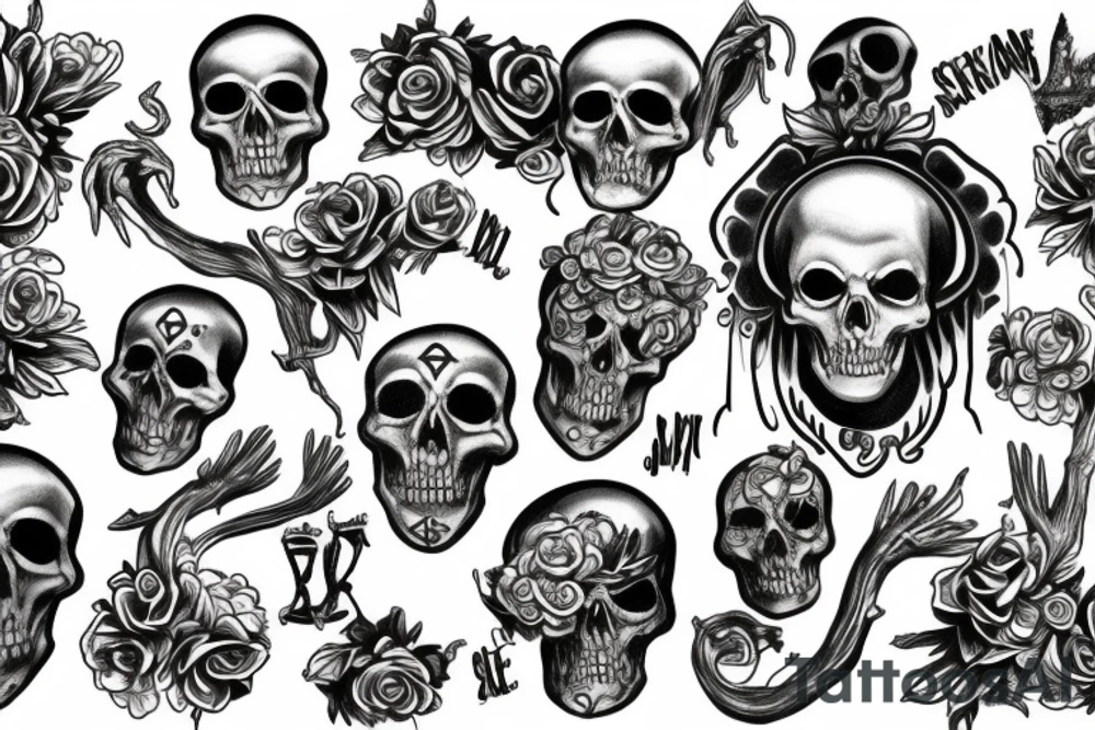 skelet tattoo idea