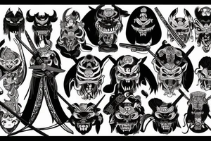 Oni with katana tattoo idea