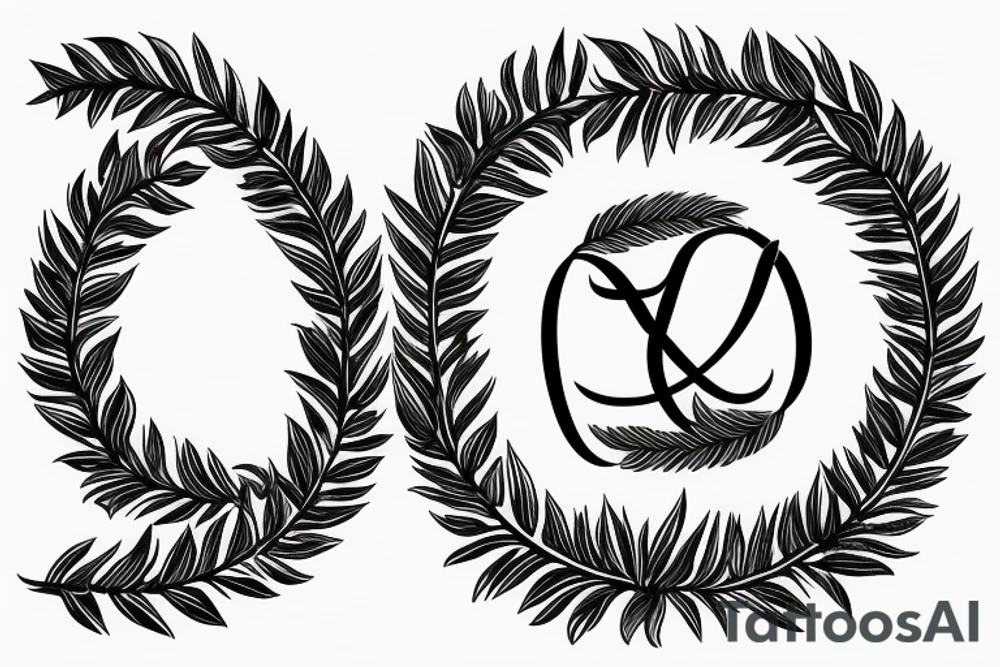 Laurel wreath text zakharov tattoo idea
