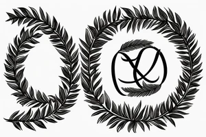 Laurel wreath text zakharov tattoo idea