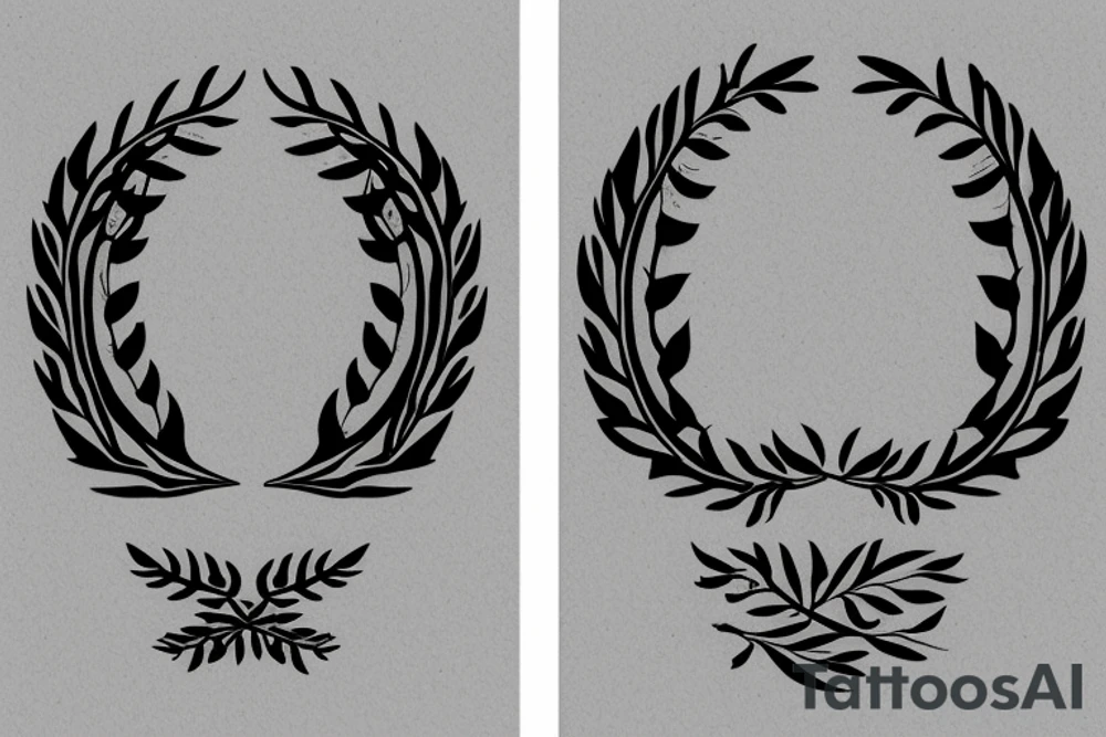 Laurel wreath text zakharov tattoo idea