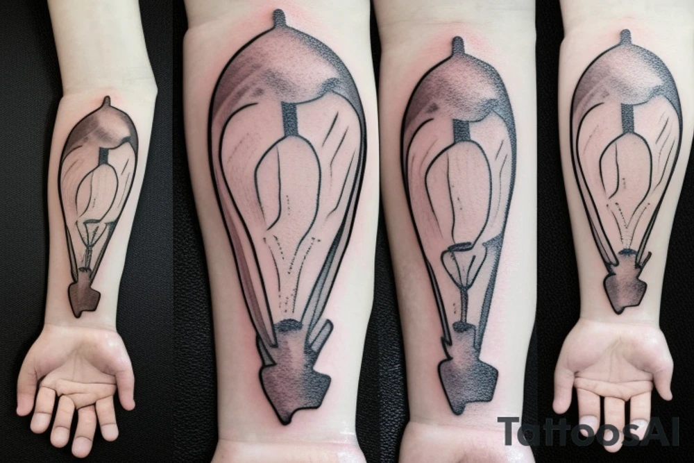 Hourglass with skeleton hand in sand tattoo idea
