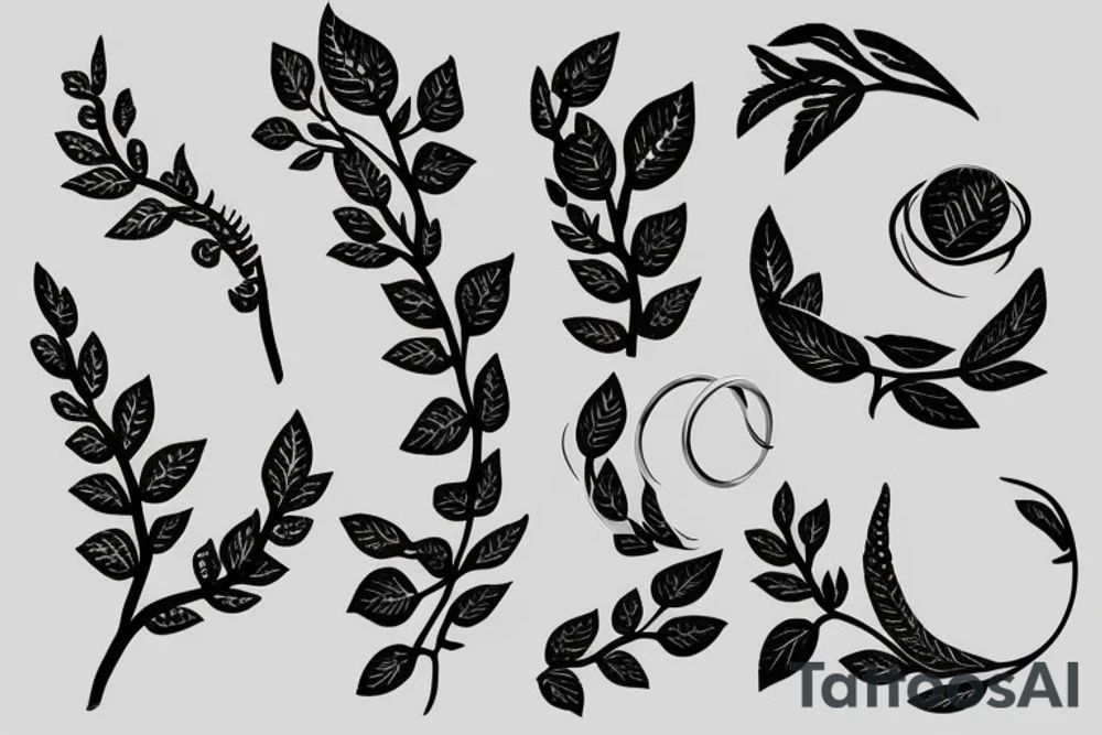 Laurel wreath ring tattoo idea