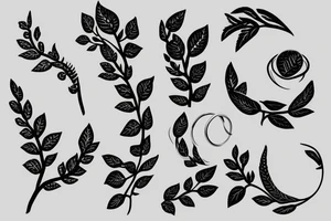 Laurel wreath ring tattoo idea