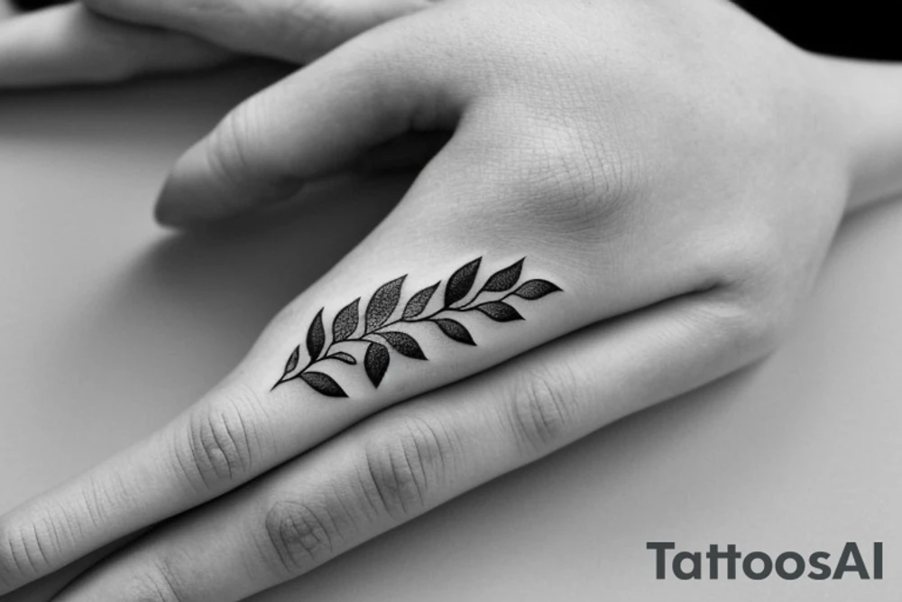 Laurel wreath ring tattoo idea