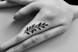Laurel wreath ring tattoo idea