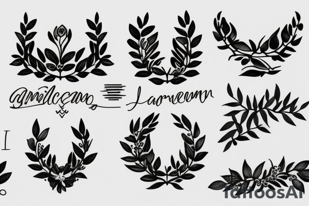 Laurel wreath tattoo idea