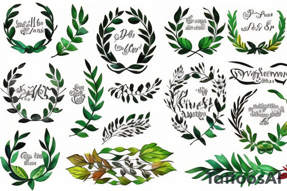 Laurel wreath tattoo idea