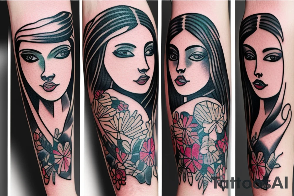 A girl tattoo idea