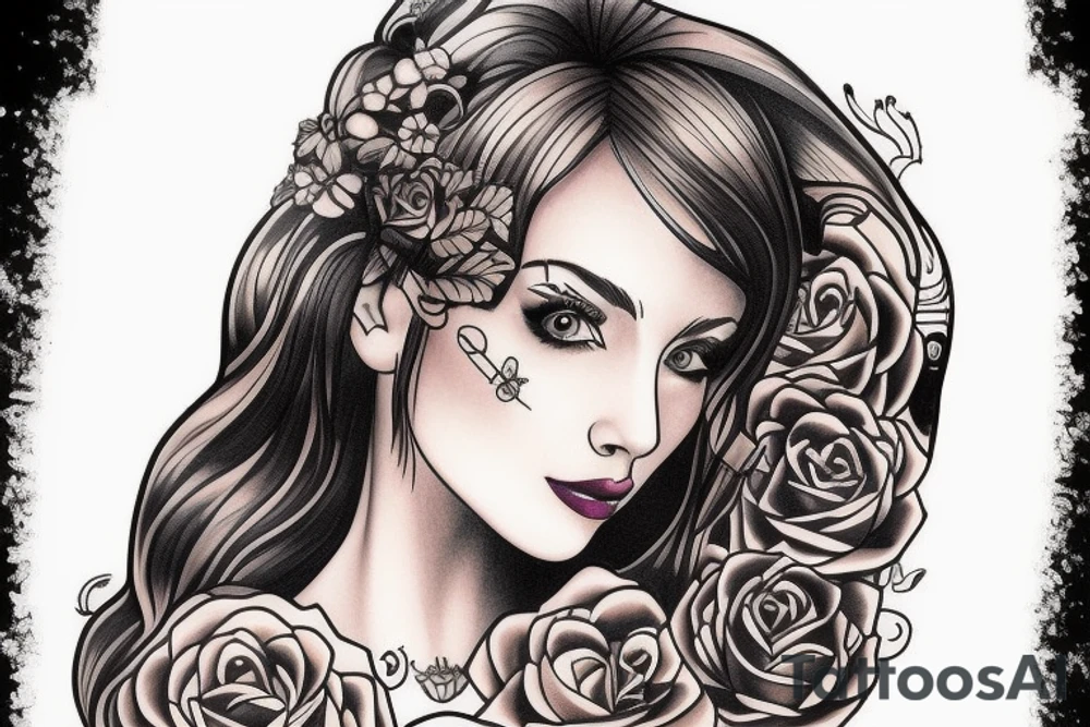 A girl tattoo idea