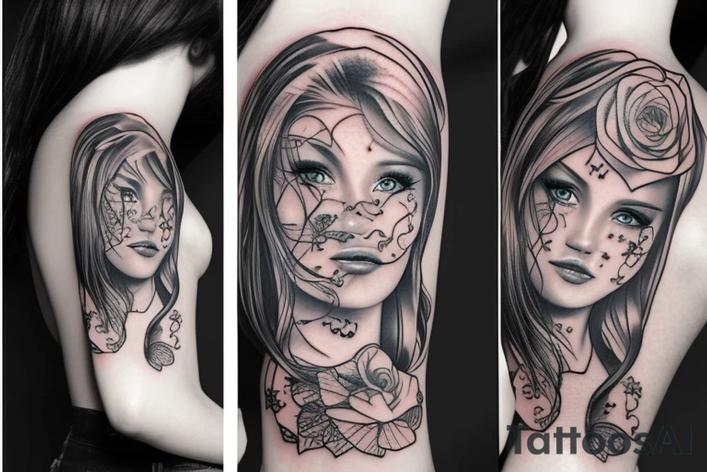 A girl tattoo idea