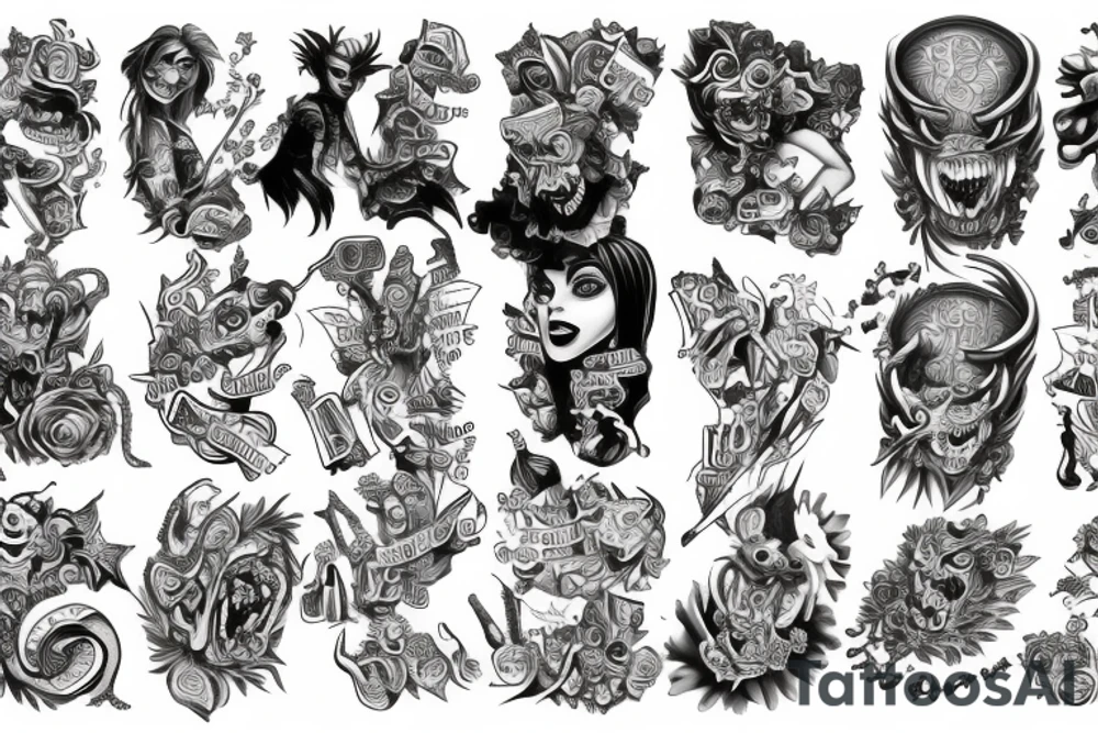 Monster secret money tattoo idea