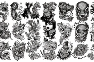 Monster secret money tattoo idea
