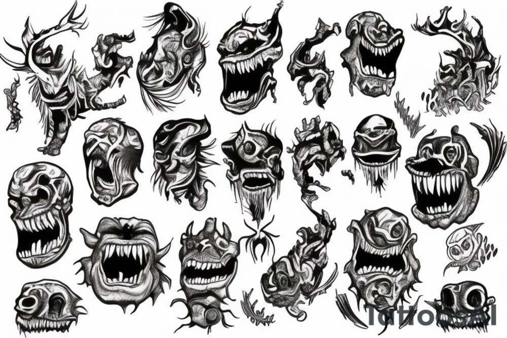 Monster  money tattoo idea