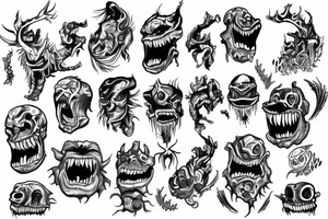 Monster  money tattoo idea