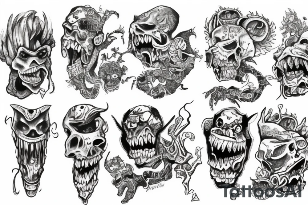 Monster  money tattoo idea