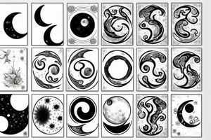 Moon and shine tattoo idea