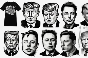 elon musk and donald trump tattoo idea