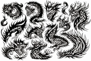 Fire monster tattoo idea