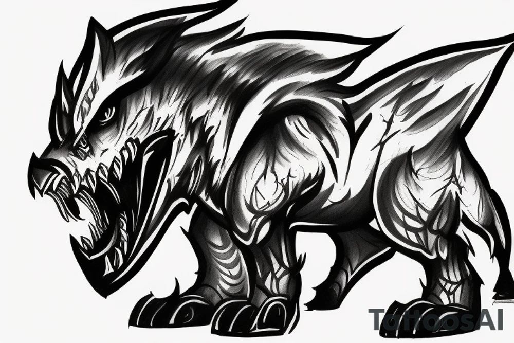 Shadowmane from ark survival evolved tattoo idea