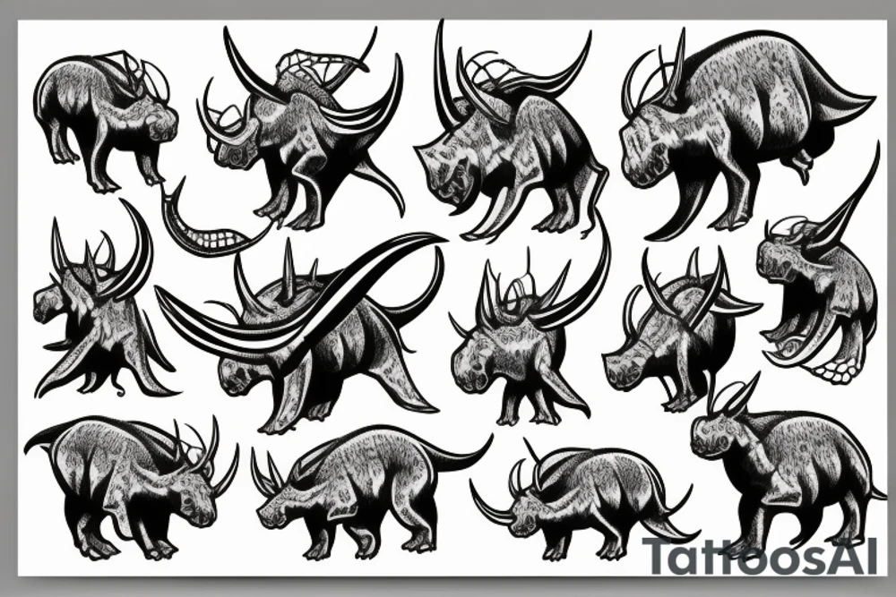 Triceratops tattoo idea