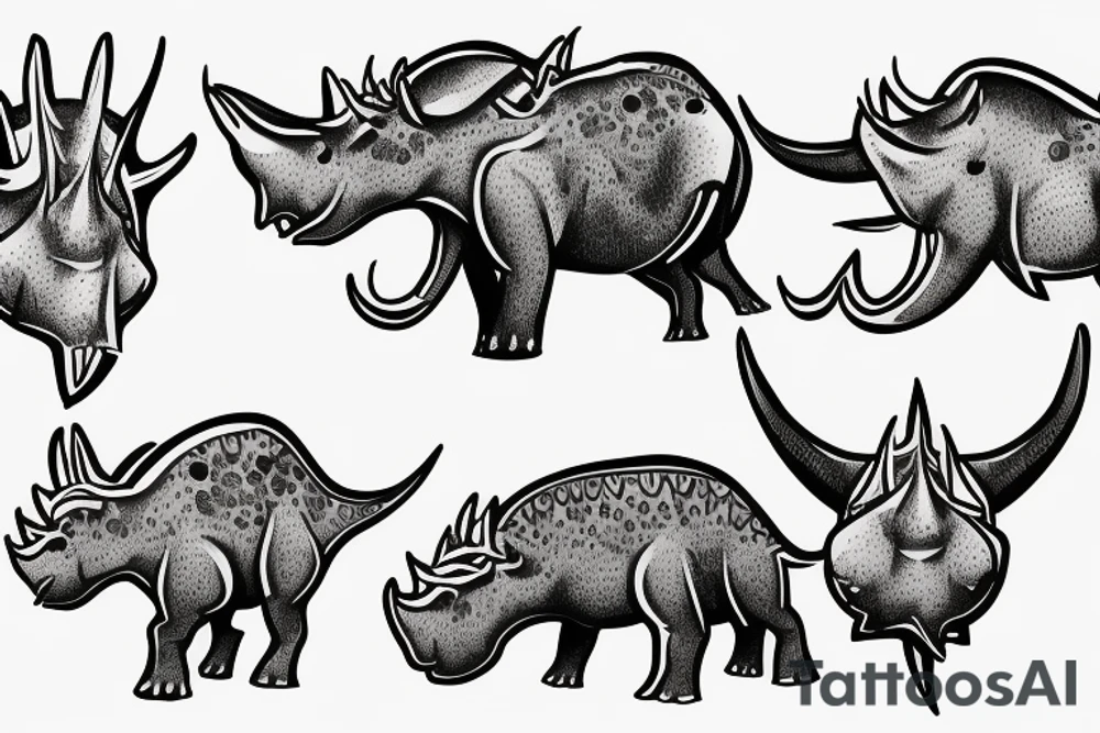 Triceratops tattoo idea