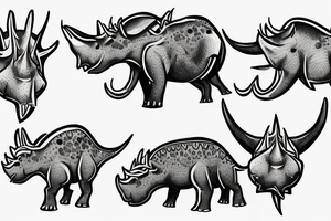 Triceratops tattoo idea