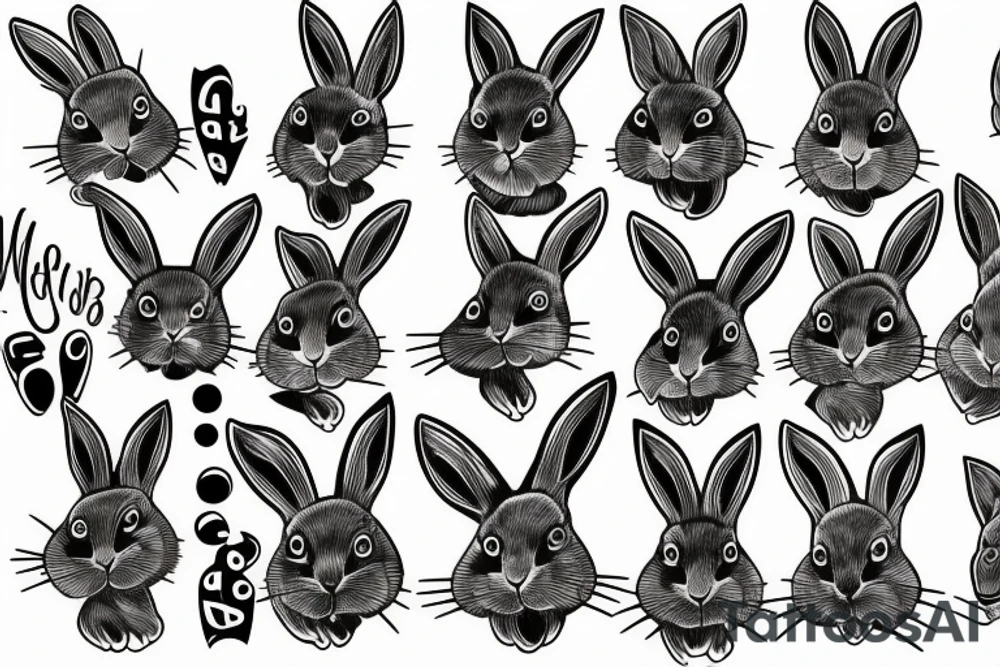 rabbit tattoo idea