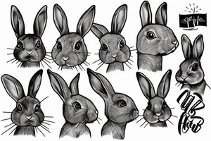 rabbit tattoo idea