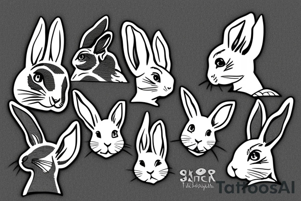 rabbit ears tattoo idea