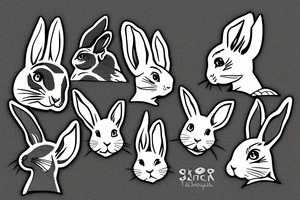 rabbit ears tattoo idea