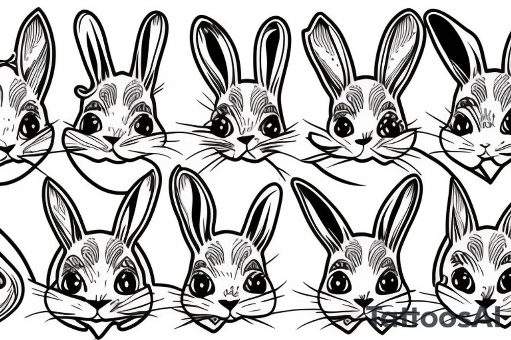 rabbit ears tattoo idea