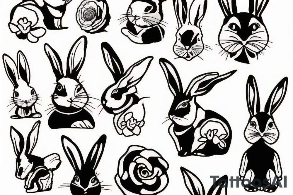 rabbit ears tattoo idea