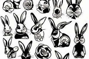 rabbit ears tattoo idea