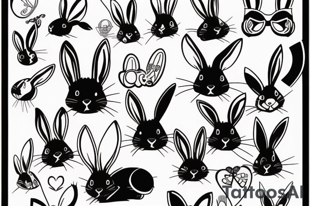 rabbit ears tattoo idea