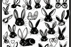 rabbit ears tattoo idea