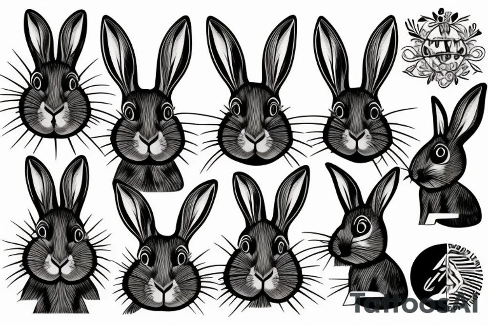 rabbit ears tattoo idea