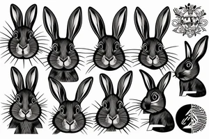 rabbit ears tattoo idea