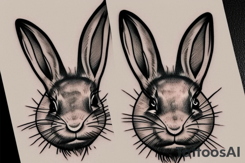 rabbit ears tattoo idea