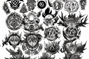 black clover grimoire symbol tattoo idea