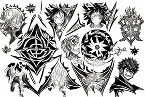 black clover asta grimoire symbol tattoo idea