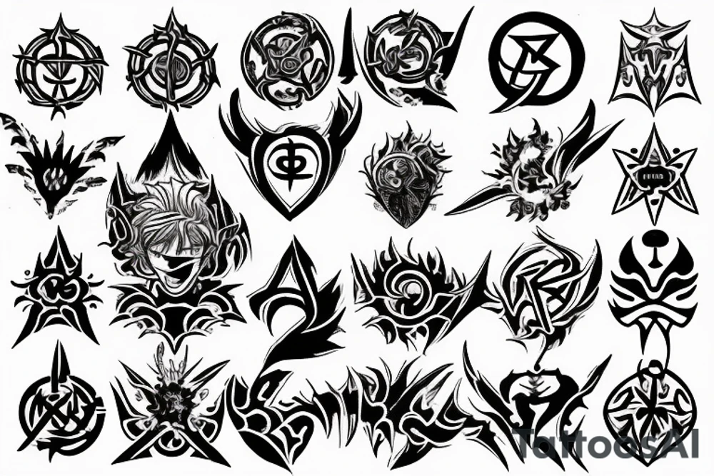 black clover asta grimoire symbol tattoo idea