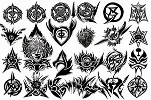 black clover asta grimoire symbol tattoo idea